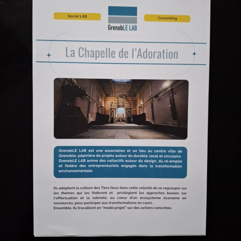 Dossier La Chapelle de l'Adoration GrenobLE LAB 2/7
