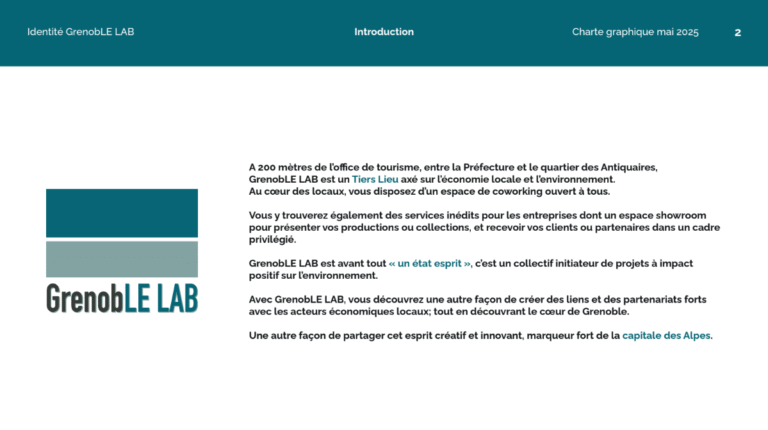 Charte graphique 2025 GrenobLE LAB 2/9