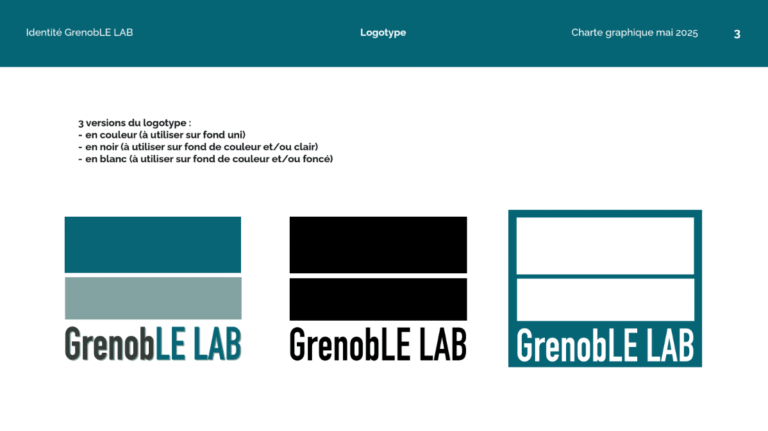 Charte graphique 2025 GrenobLE LAB 3/9