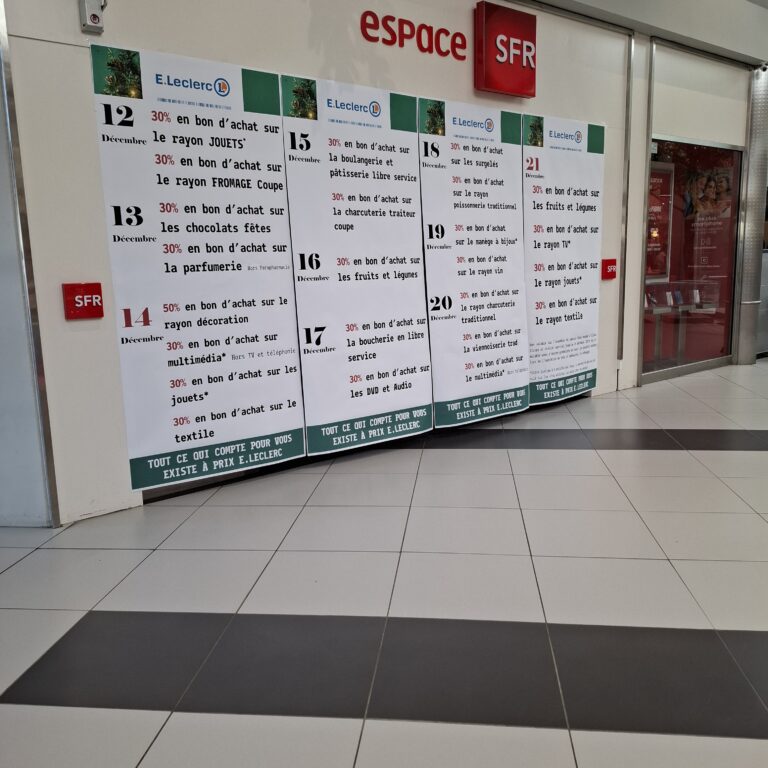 Veille concurrentielle affichage leclerc 9-9
